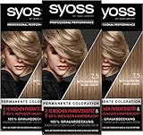 Syoss Color Coloration 7_5 Mittelaschblond Stufe 3 (3 x 115...